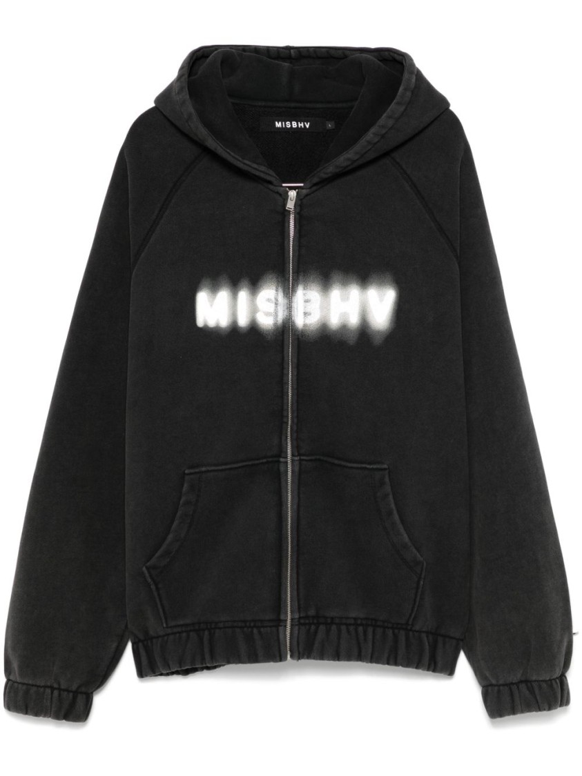 Misbhv Zip-up Hoodie With Reflective Logo