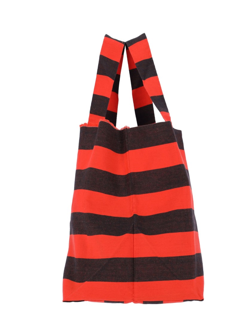 Shop Daniela Gregis Striped Linen Tote Bag – Orange