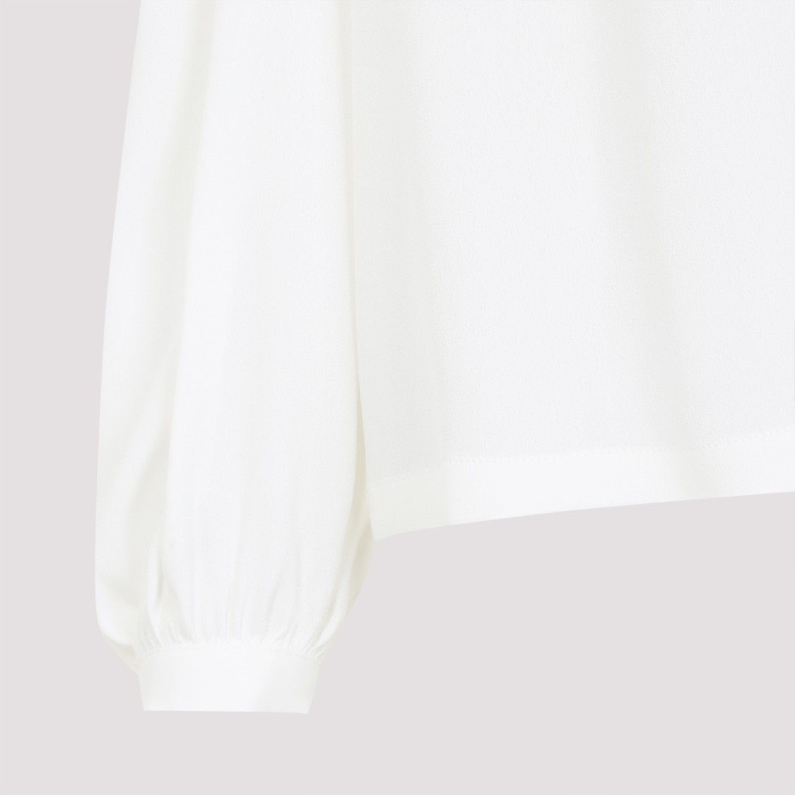 Giambattista Valli Long-sleeved Blouse In Silk Blend In White