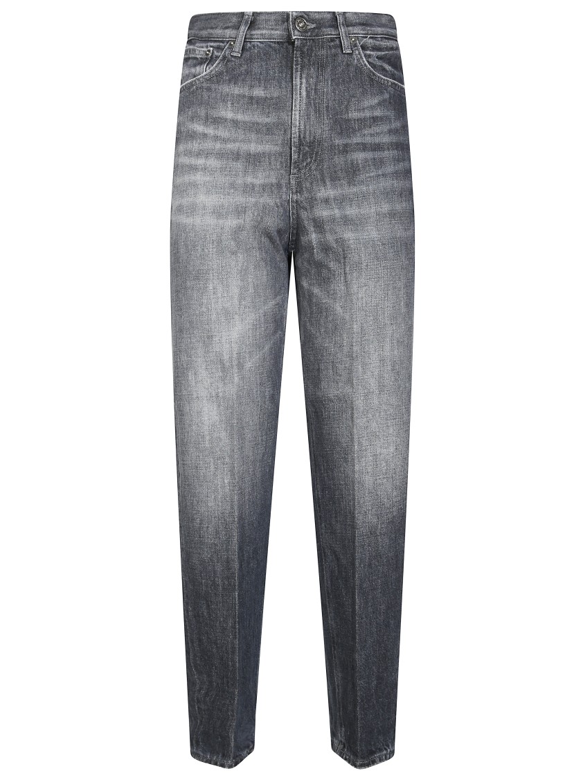 Dondup Relaxed Fit Tapered Leg Jeans With Vintage Grey Wash In Multi
