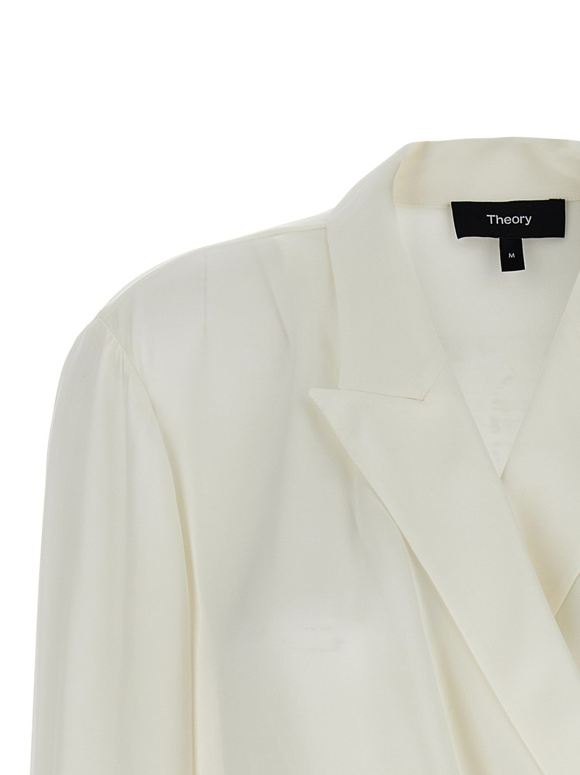 Theory 'pk Label Wrap' Blouse