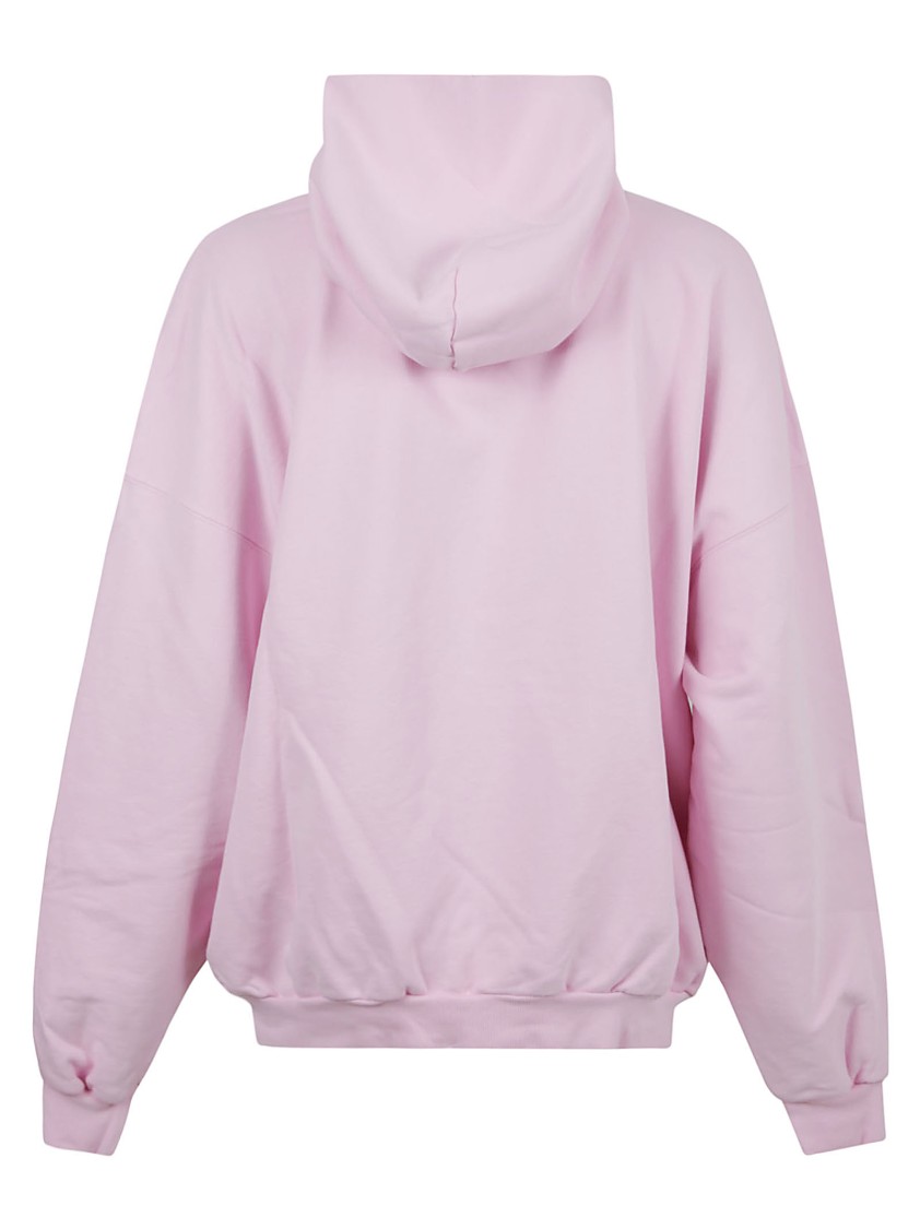Balenciaga Relaxed Fit Cotton Hoodie In Purple