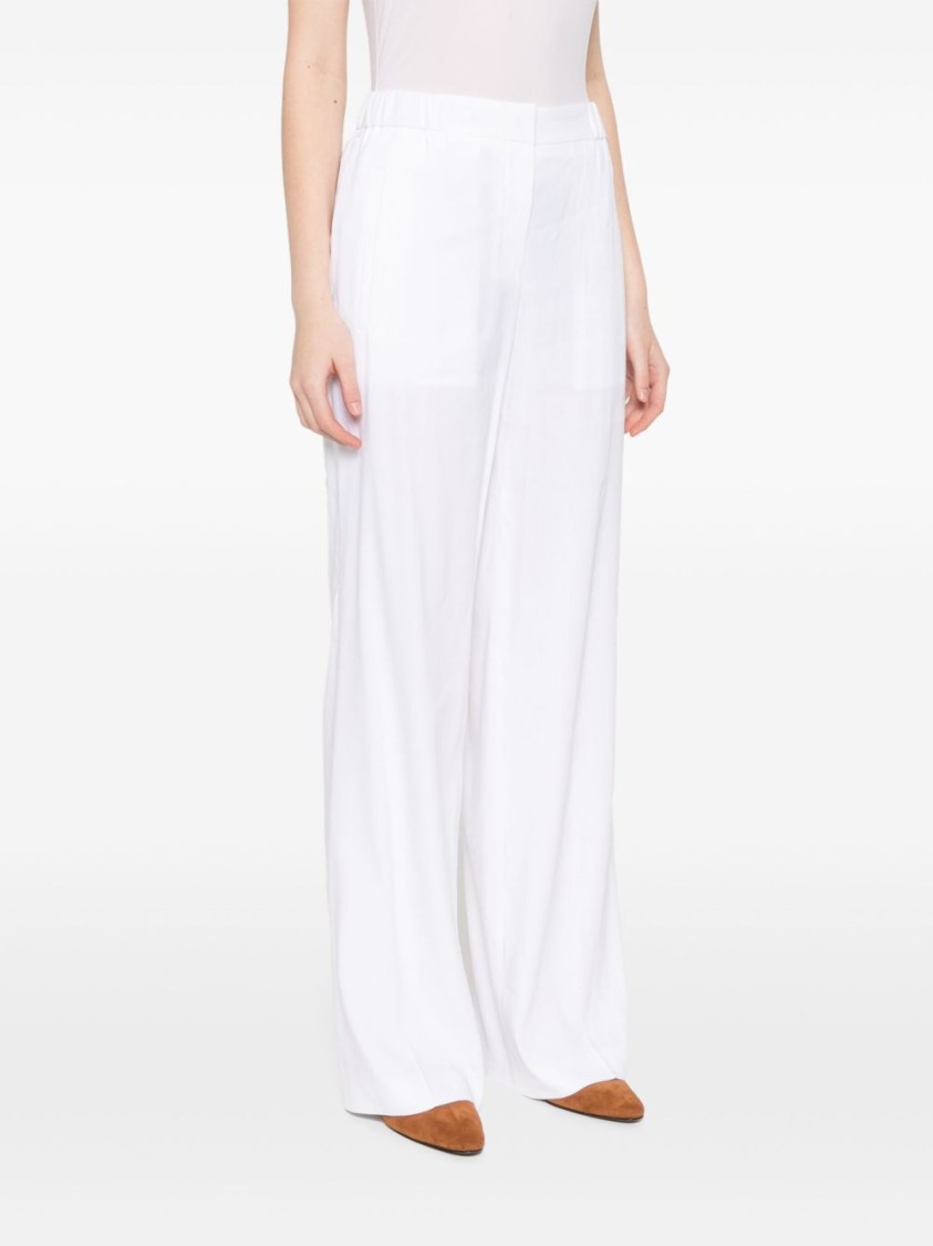 Hugo Boss Boss Wide-leg Linen Trousers With Concealed Fastening