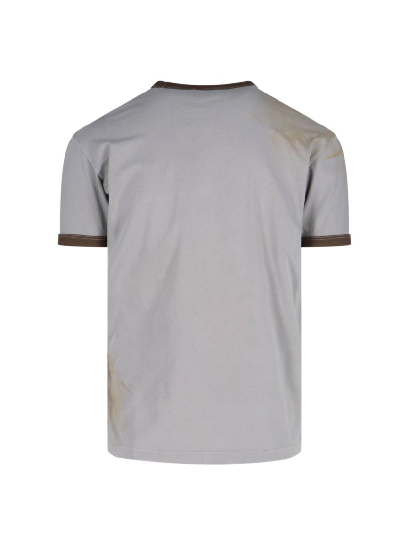 Dsquared2 Vintage Print Relaxed-fit T-shirt With Contrasting Trim