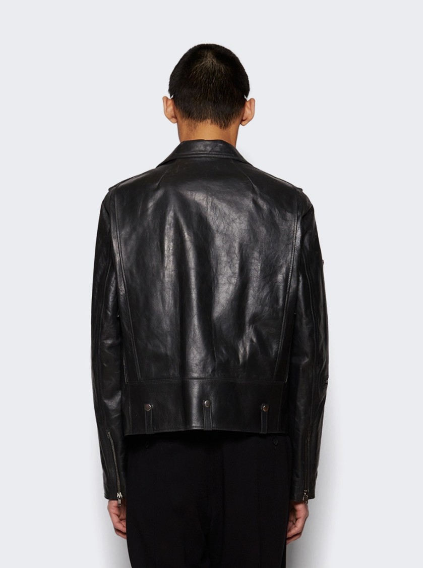Rick Owens Bauhaus Stooges Leather Jacket In Black
