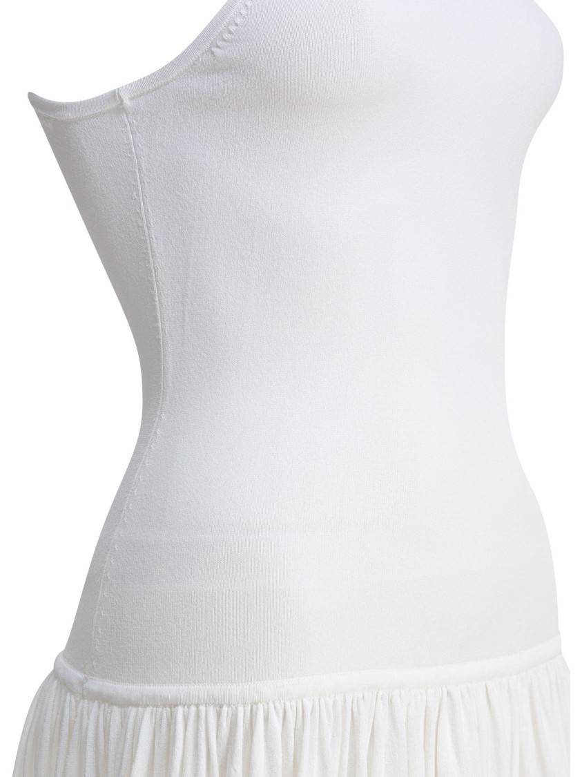 Loulou De Saison Fitted Maxi Dress In Soft White Knit In White