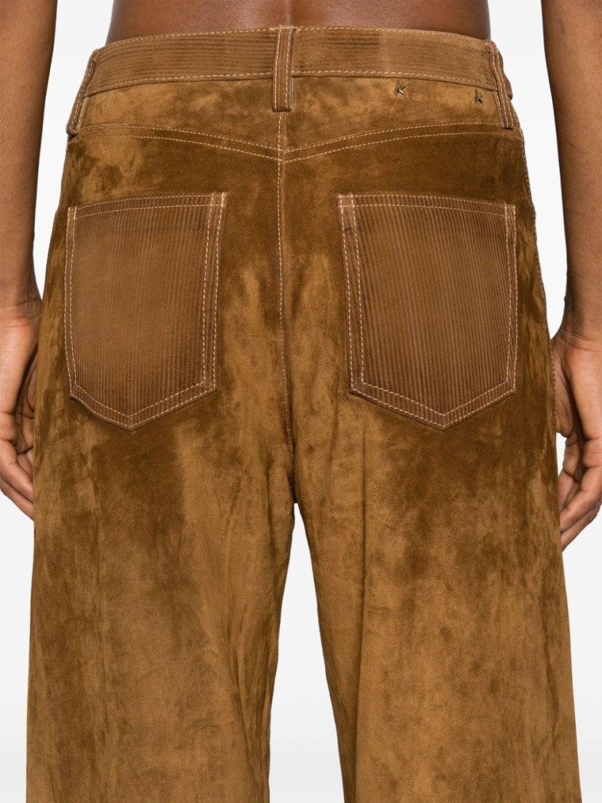 Golden Goose Journey Leather Pant Straight Clothing