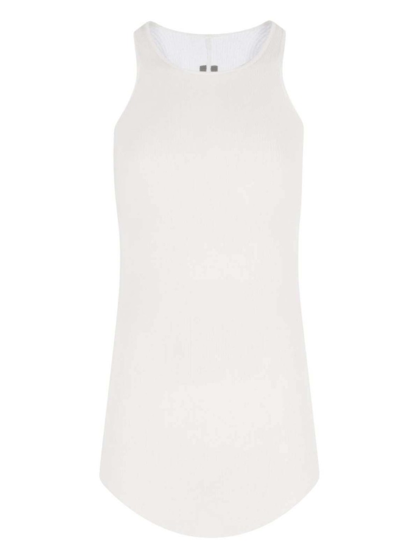Rick Owens Ribbed Tank Top – White