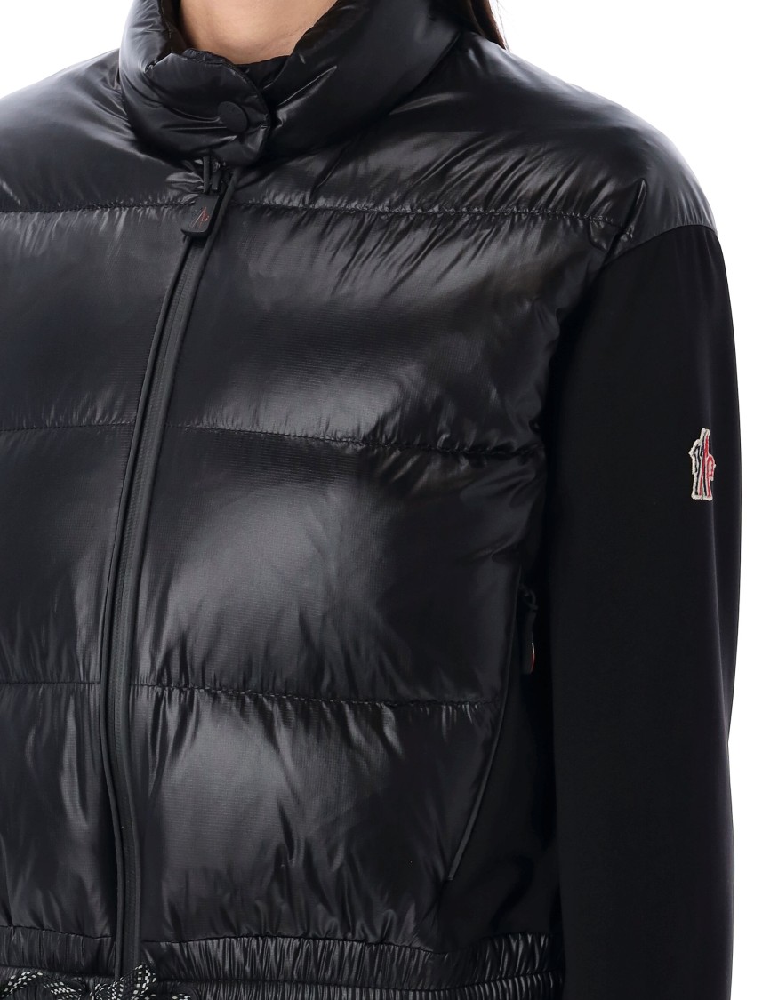 Shop Moncler Padded Zip-up Cardigan With High Collar And Adjustable Hem