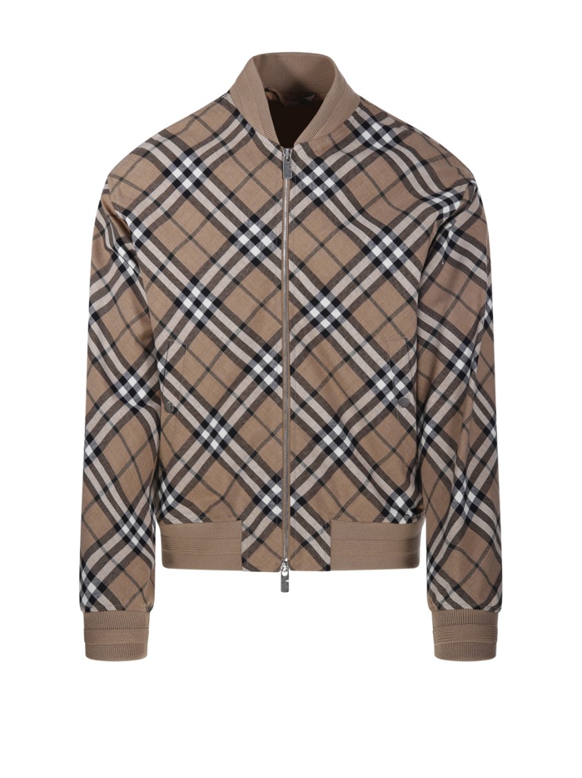 BURBERRY BURBERRY CLASSIC CHECK JACKET WITH STRUCTURED SILHOUETTE