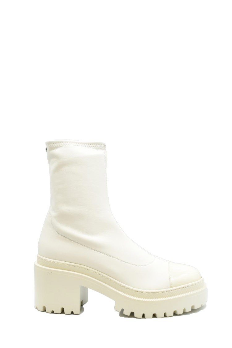 Giuseppe Zanotti Multicolor Leather Ankle Boots With Block Heel In Neutral