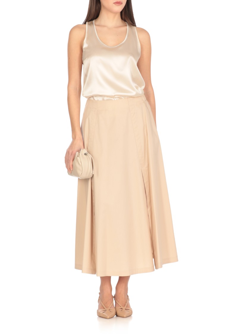 Shop Peserico Ivory Silk Top In Neutrals