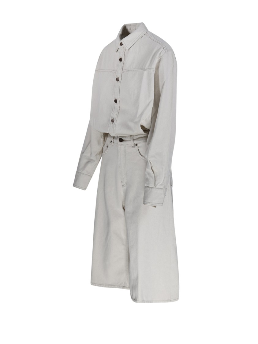 Haikure Cropped Button-up Tonya Pant In Neutrals
