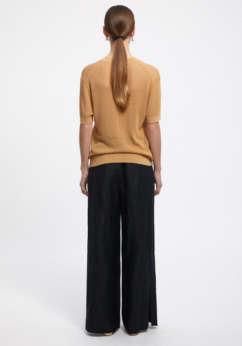 Shop Aeron Shalott - Ribbed Relaxed T-shirt In Neutrals