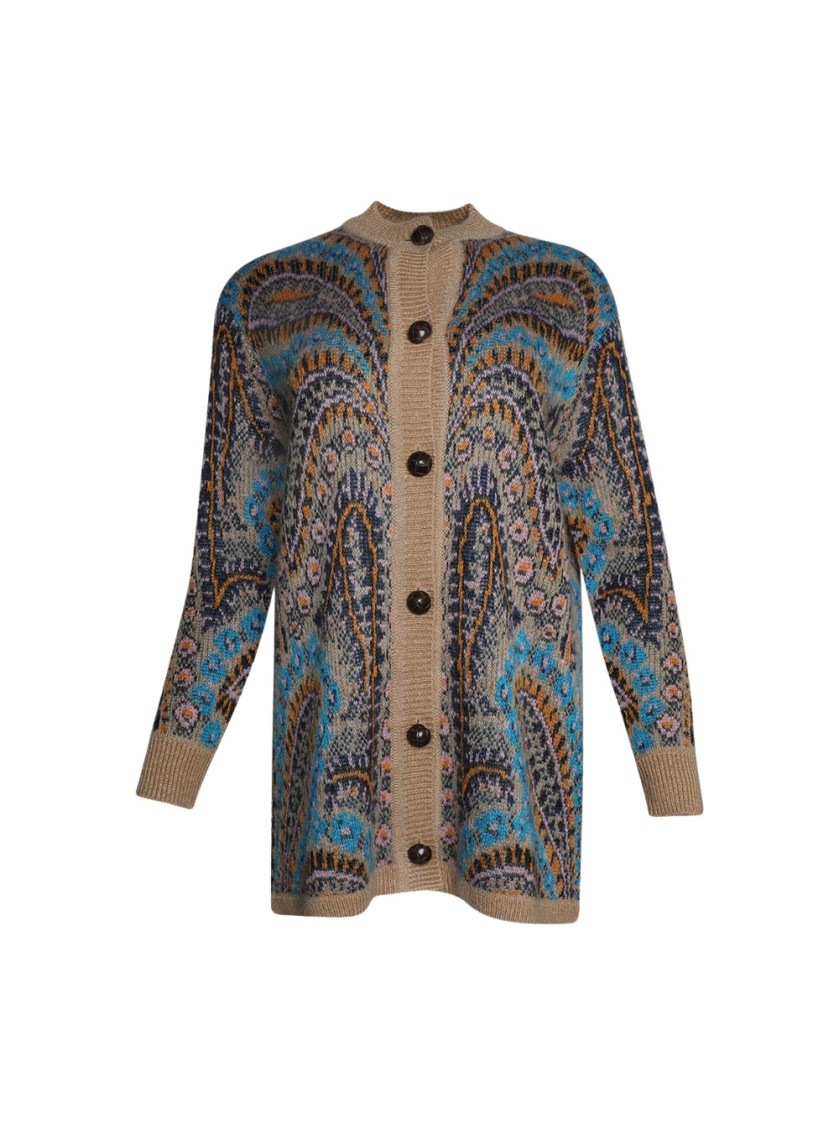 ETRO ETRO GIROCOLLIO KNIT CARDIGAN