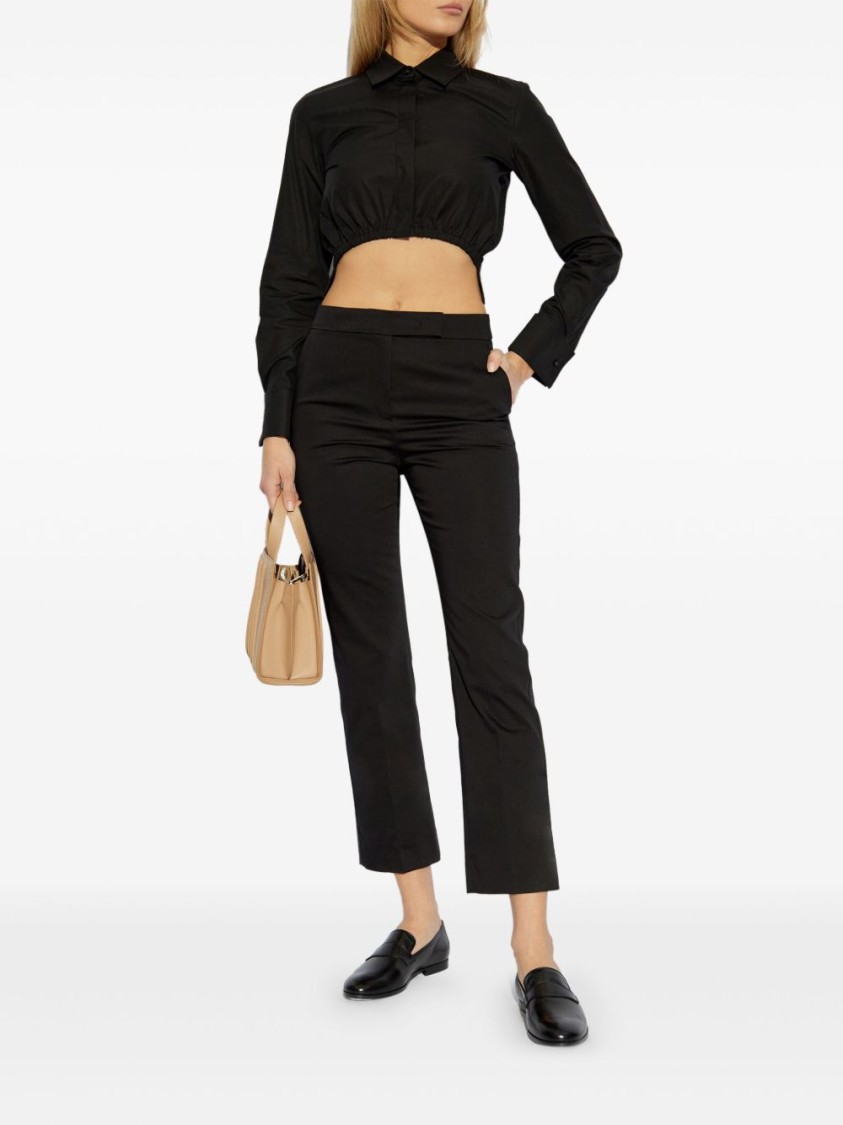 MAX MARA MAX MARA TAILORED BLACK TROUSERS WITH SMOOTH FINISH