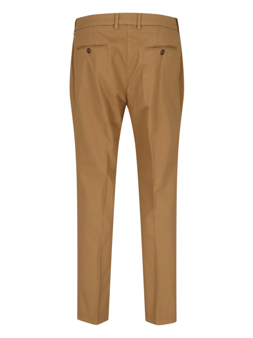 Cruna Brera Slim-fit Cotton Trousers With Tailored Pleats