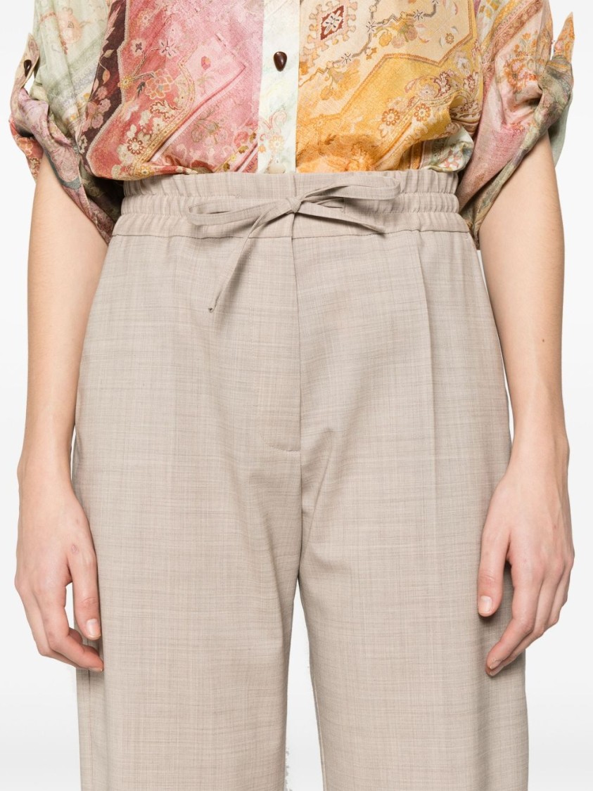P.a.r.o.s.h Parosh Light Beige Lille25 Pants In Neutrals