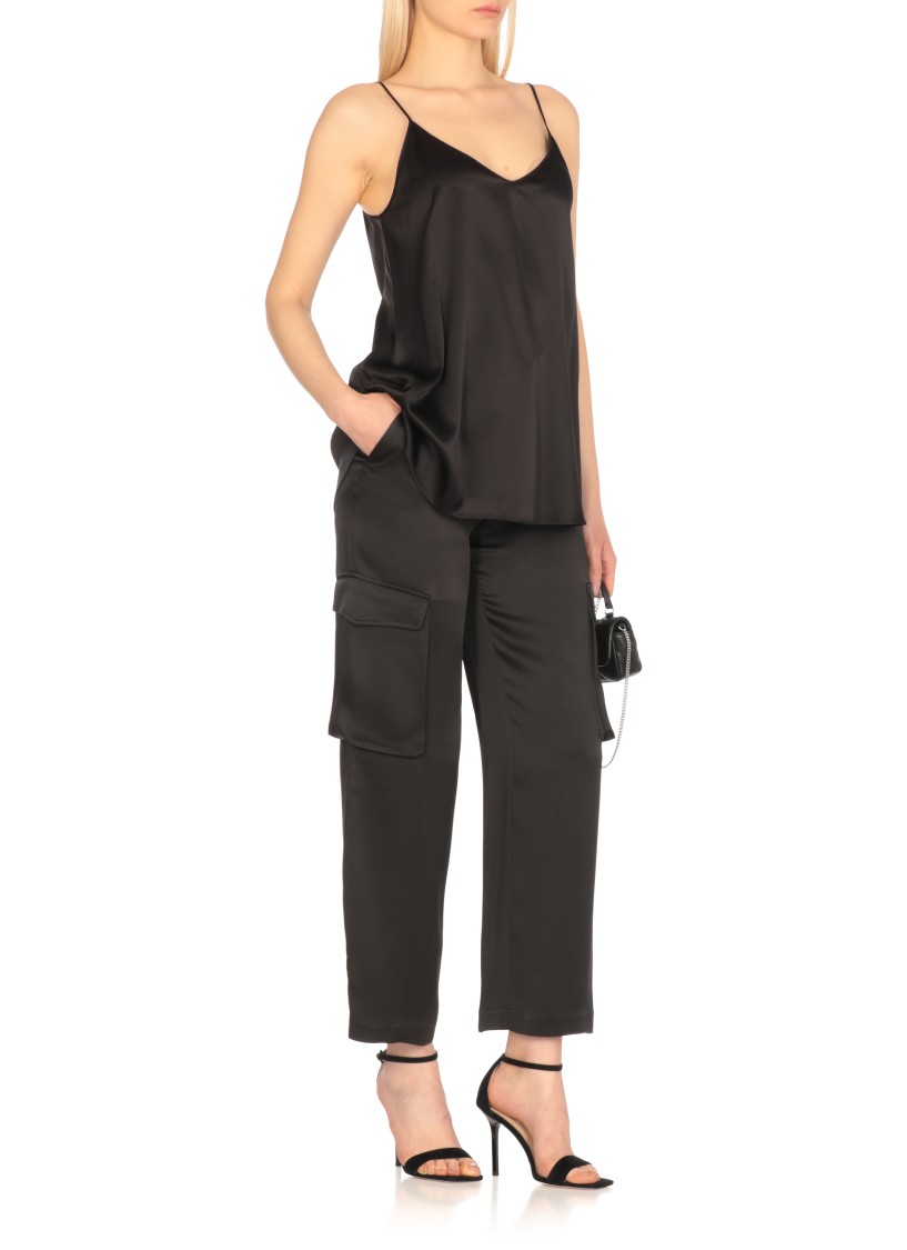 Shop Antonelli Black Silk Top