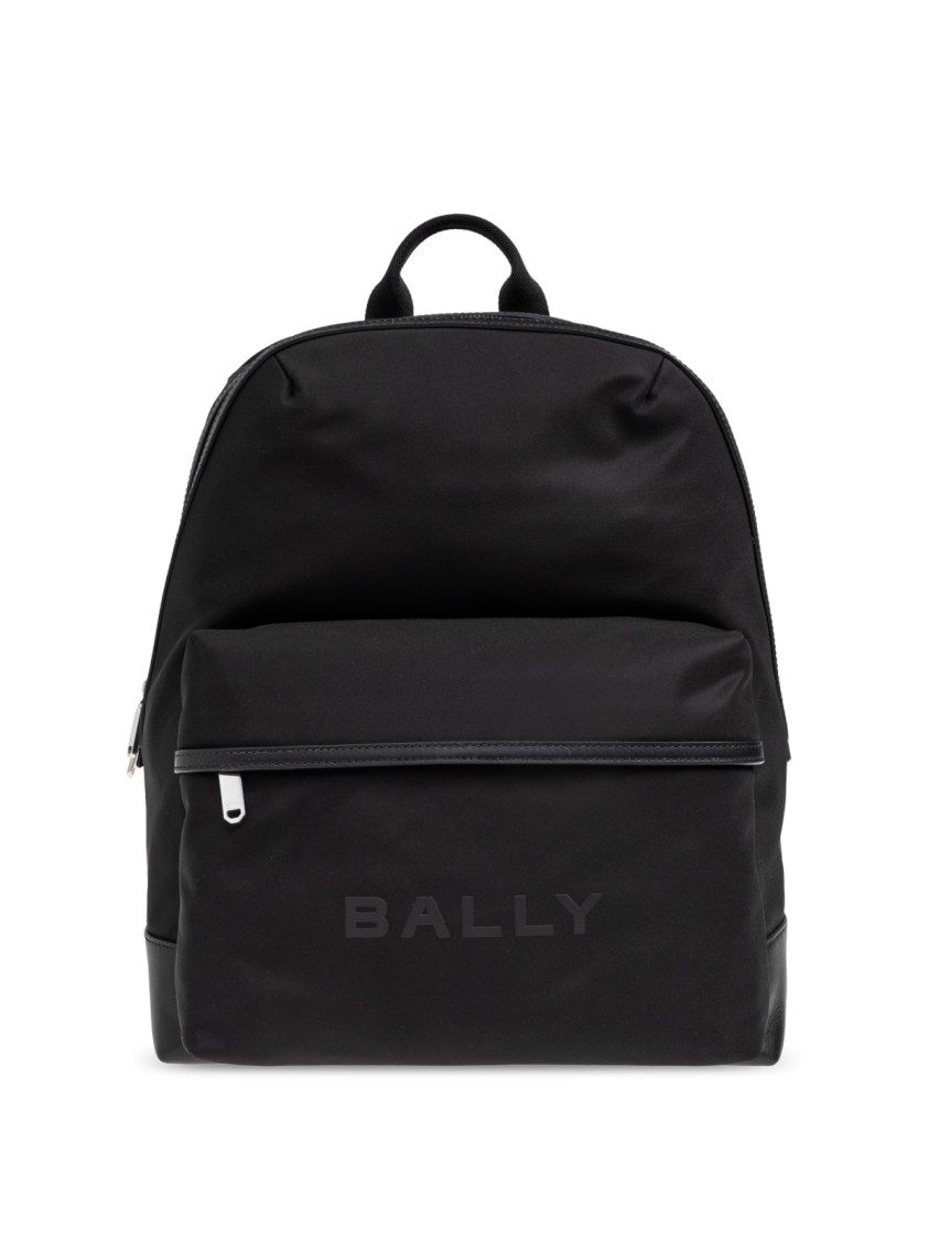 Bally Treck Logo Backpack In Black