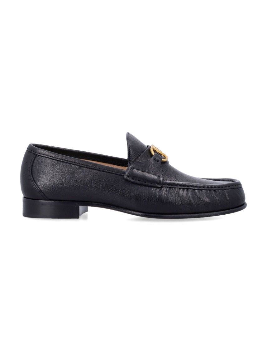 Valentino Garavani Vlogo Signature Loafer With Gold-tone Logo Detail In Black