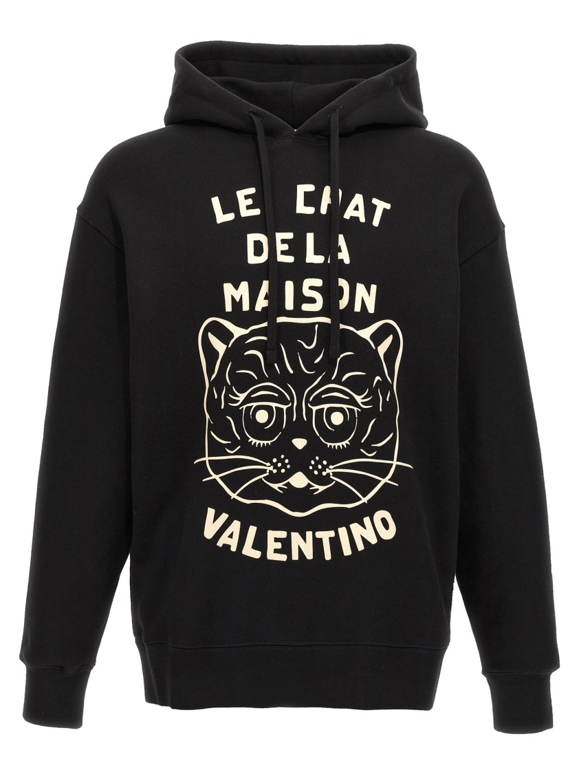 パーカー・フーディ Valentino Garavani Le Chat De La Maison' Print Brushed Valentino Garavani Le Chat De La Maison' Print Brushed