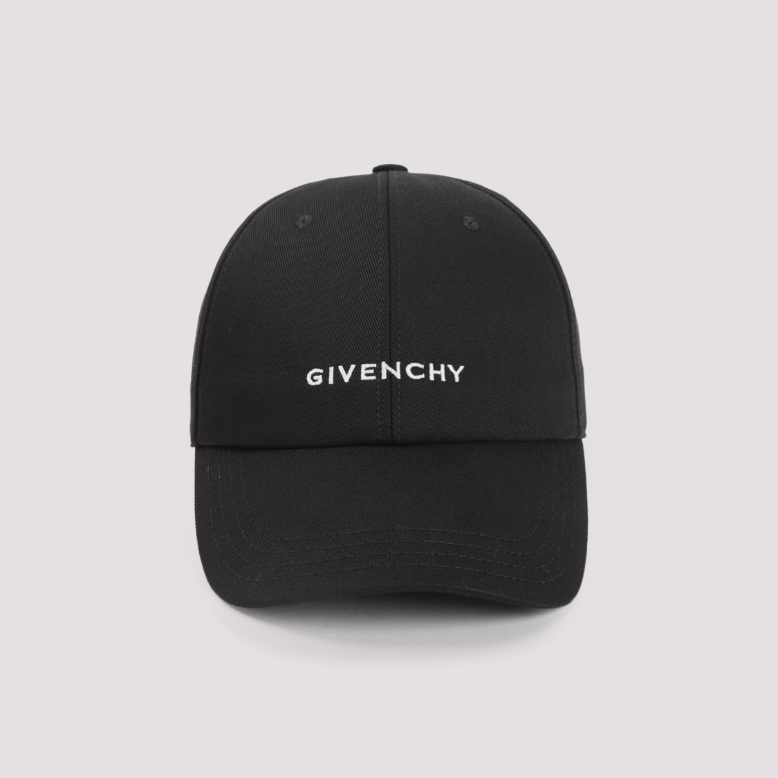 Givenchy Black Cotton W Curved Cap In Black