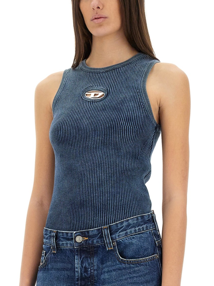 Shop Diesel "anchor" Top In Blue