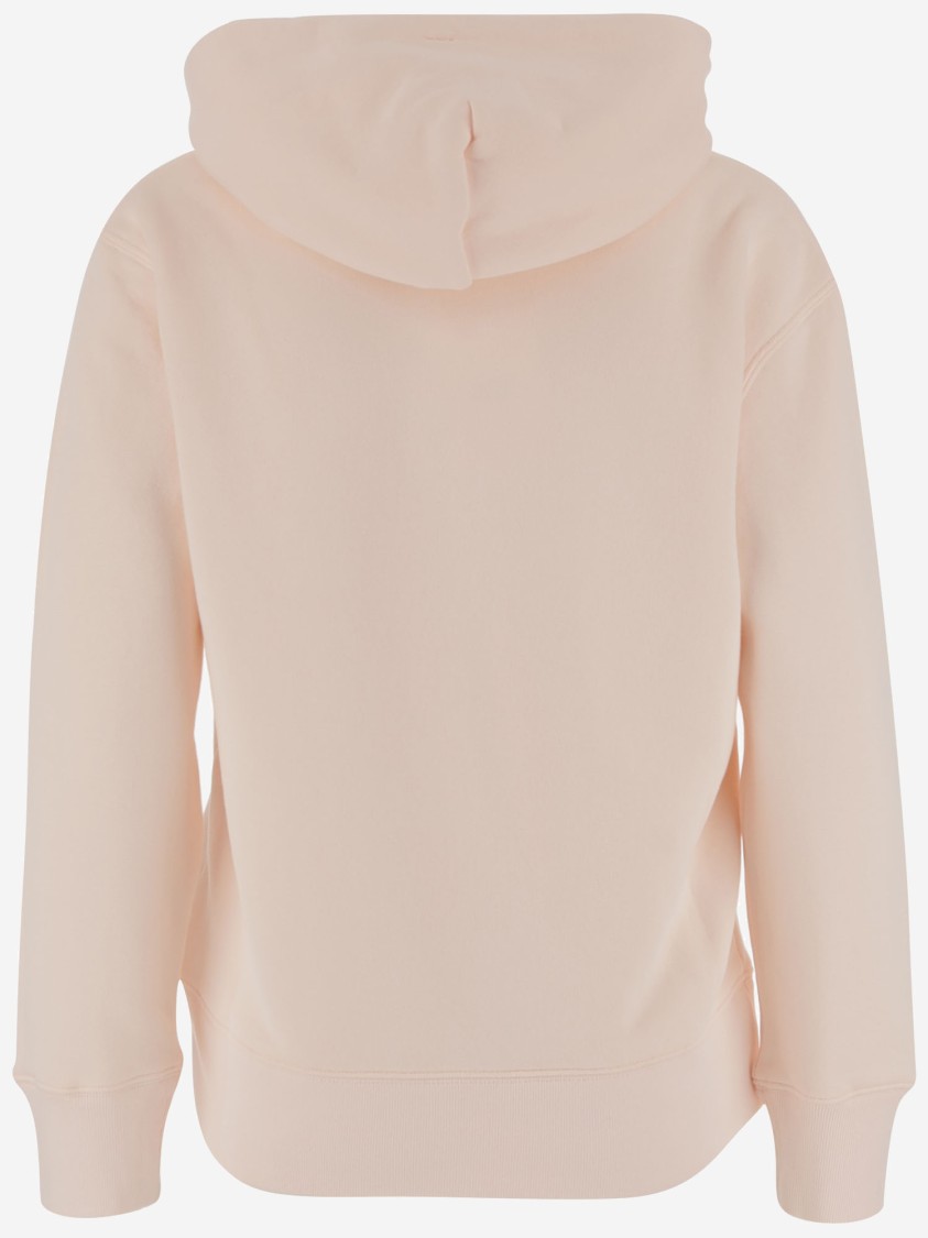 Autry Hooded Sweatshirt With Logo Embroidery And Elasticized Edges In Pink
