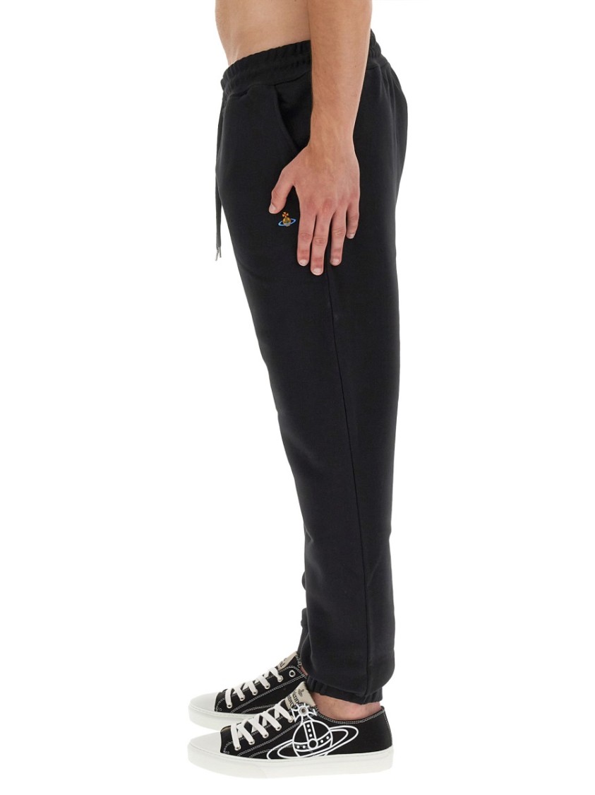 Vivienne Westwood Black Jogging Pants With Elastic Waistband In Black