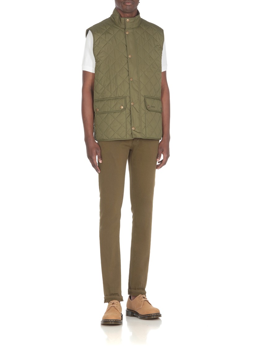 BARBOUR BARBOUR GREEN LOWERDALE SLEEVELESS JACKET