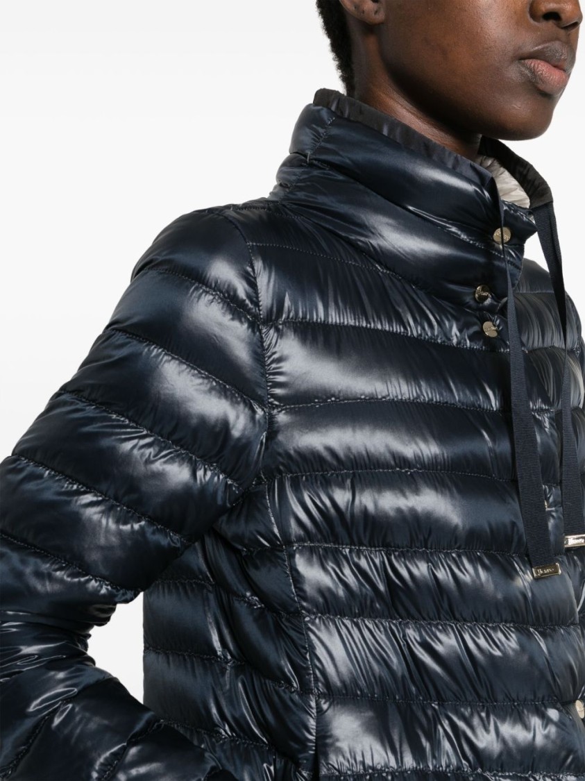 Herno Puffer Jacket With High Collar And Drawstring