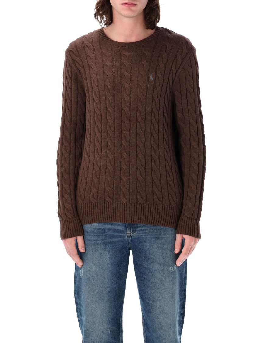 Polo Ralph Lauren The Iconic Cable-knit Cashmere Sweater In Brown