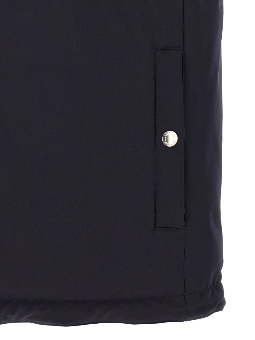 Brunello Cucinelli Technical Fabric Padded Vest With Goose Feather Insulation In Blue