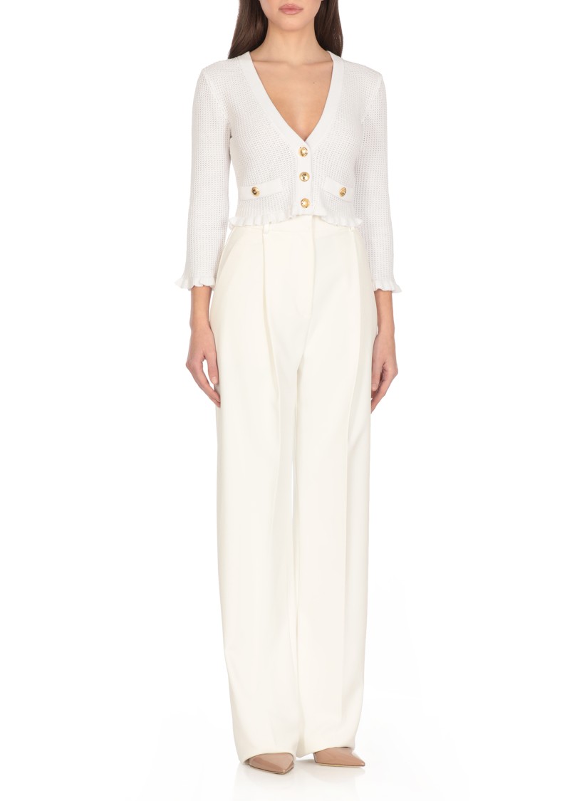 ELISABETTA FRANCHI ELISABETTA FRANCHI IVORY VISCOSE SWEATER