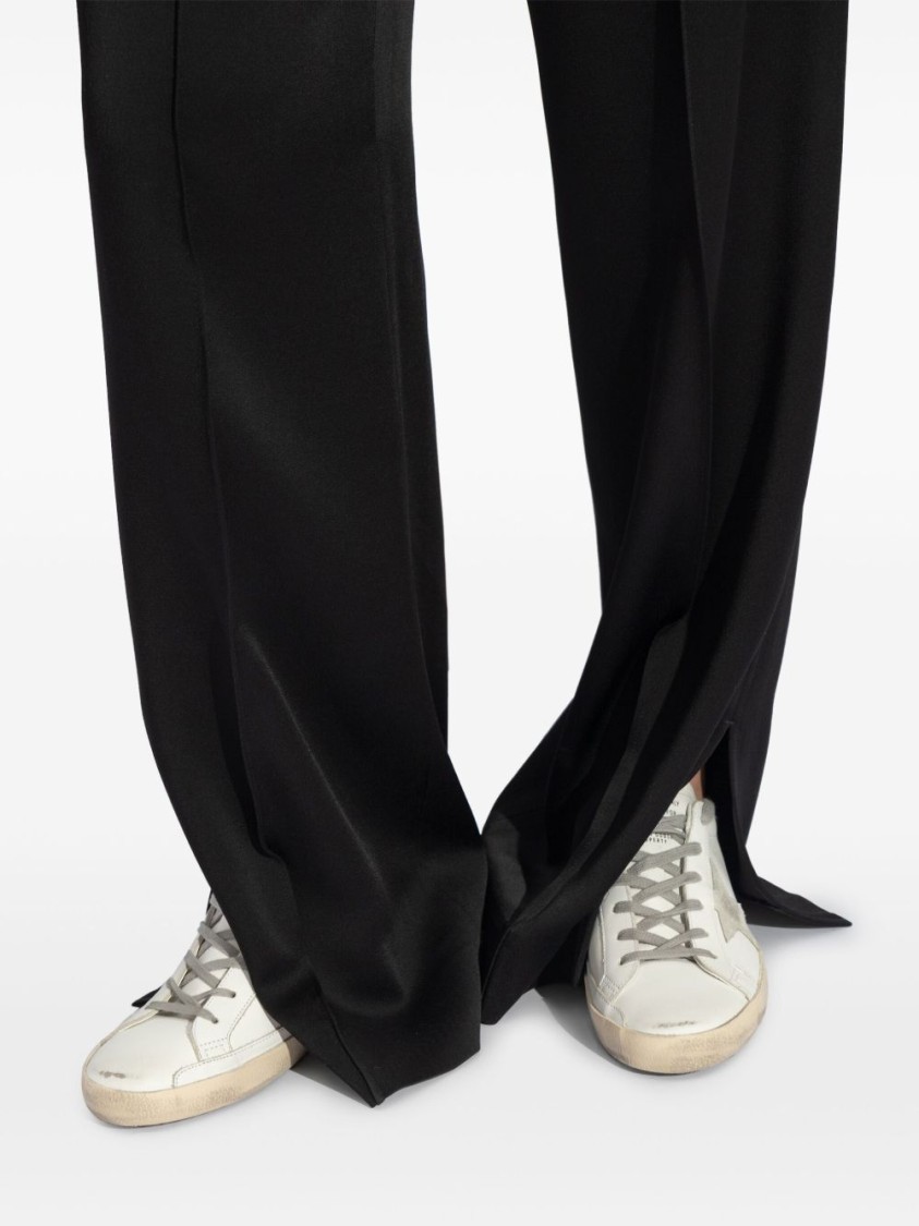 Golden Goose Super-star Leather Sneakers With Suede Grey Leather And Leather Grey Heel Tab Shoes In White