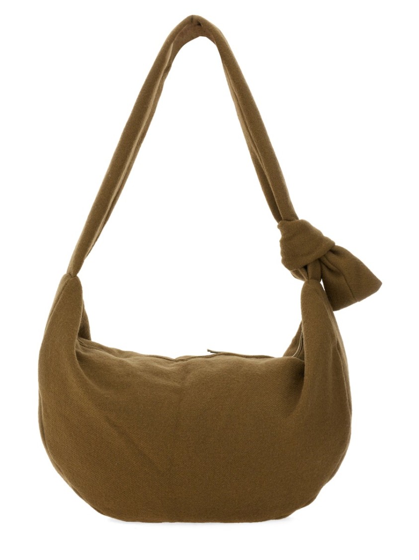 Alysi Brown Wool Bag With Unique Knot Detail In Brown