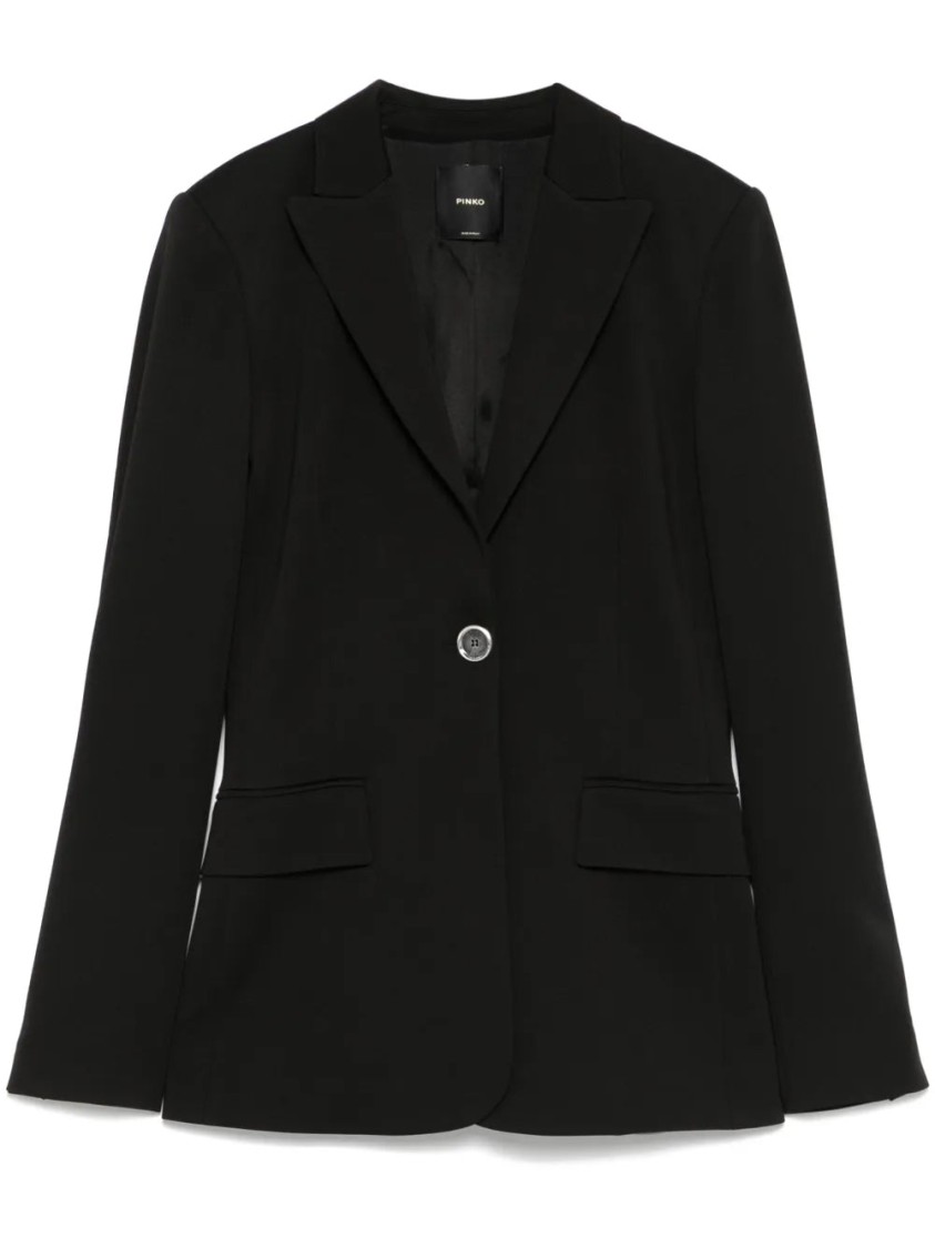 Pinko Flap Pockets Long Sleeves Notched Lapels In Black