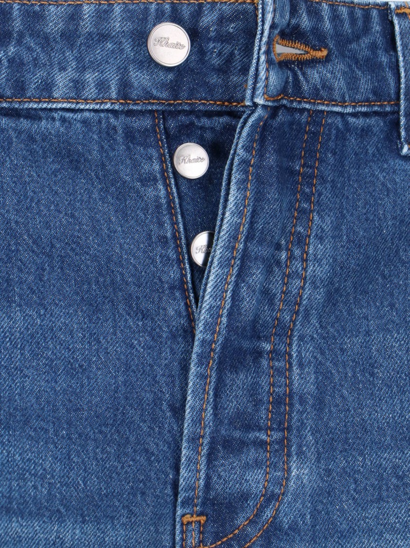 Khaite Denim Trousers With Belt Loops In Blue