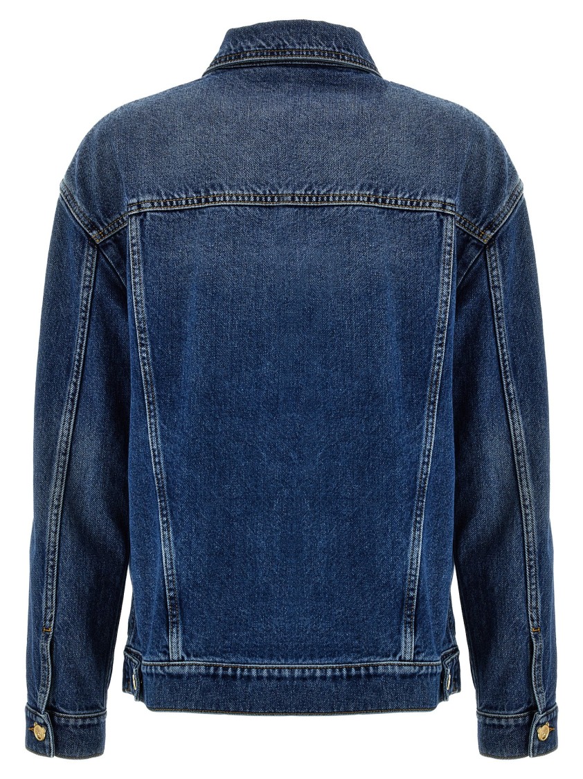 Moschino 'teddy' Jacket With Buttoned Cuffs And Pockets In Blue