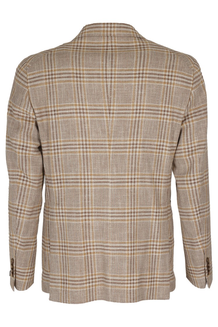 Shop Tagliatore Beige Cot Galles Wool Single-breasted Jacket In Brown