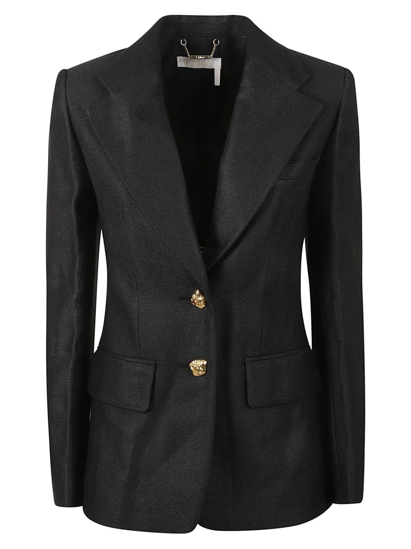 Chloé Structured Black Tailored Jacket In Black
