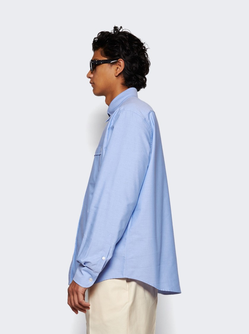 Valentino Camicia Maniche Lunghe Celeste In Blue