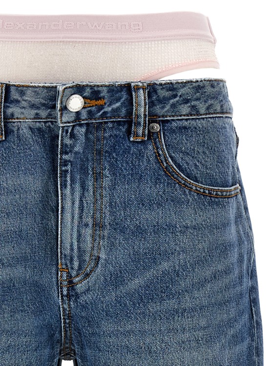 Denim X Alexander Wang Slit Hem Prestyle Hotfix Mesh Undie