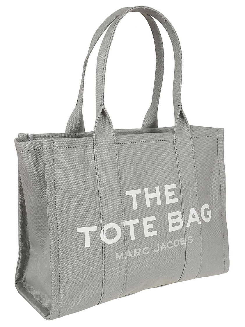 Shop Marc Jacobs Grey Cotton Canvas Tote