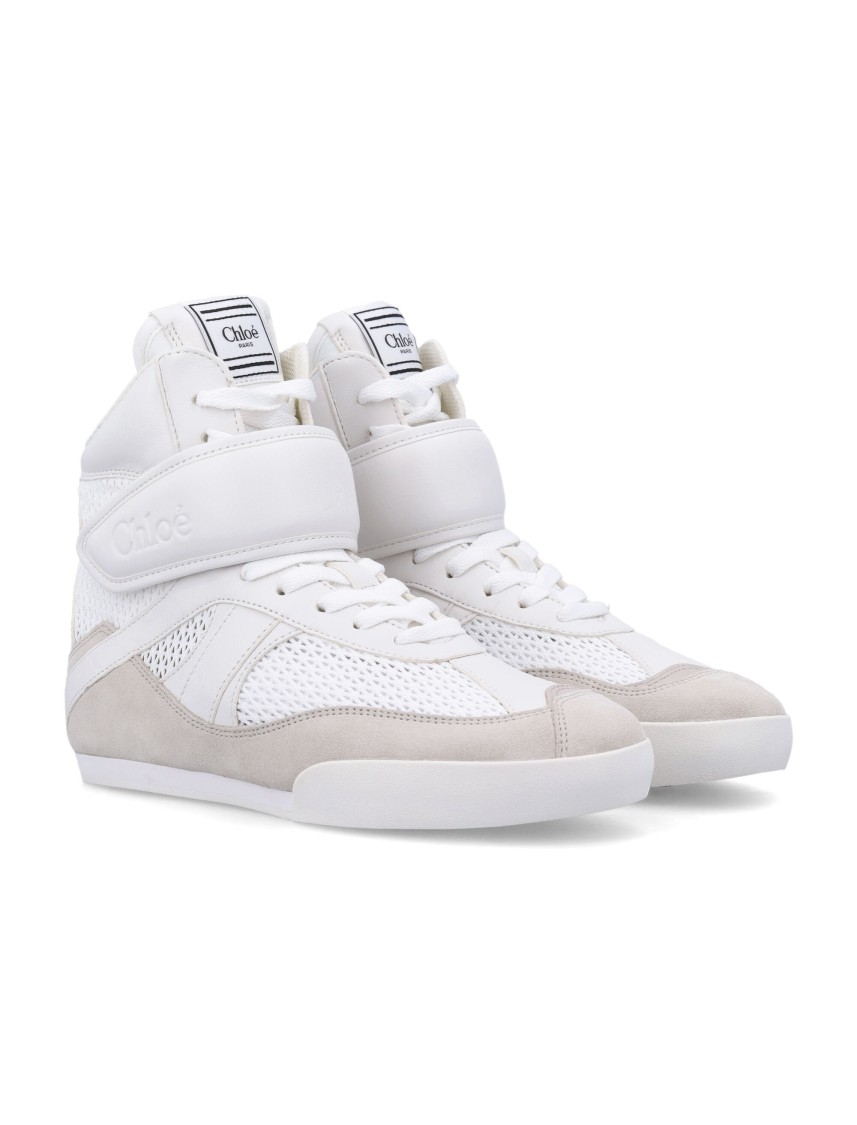 Shop Chloé Kick High-top Woman's Sneaker In White