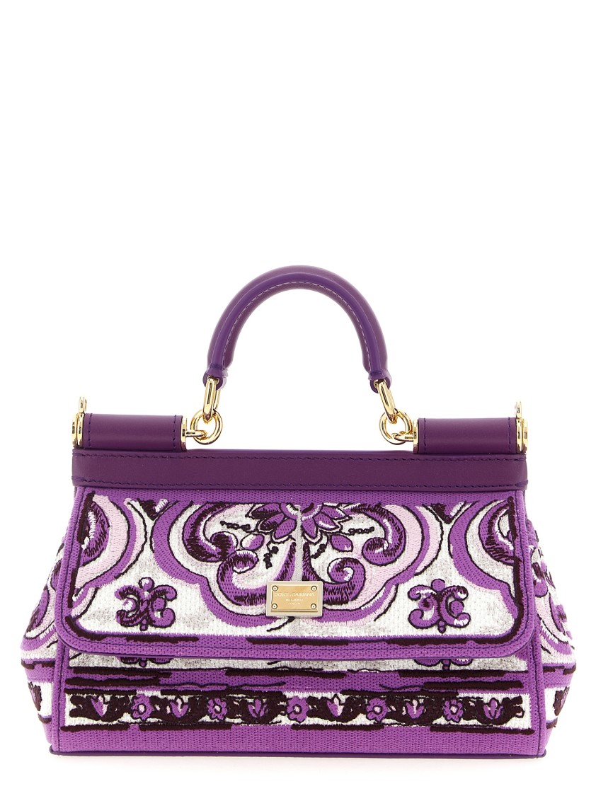Dolce & Gabbana 'sicily' Small Handbag In Purple