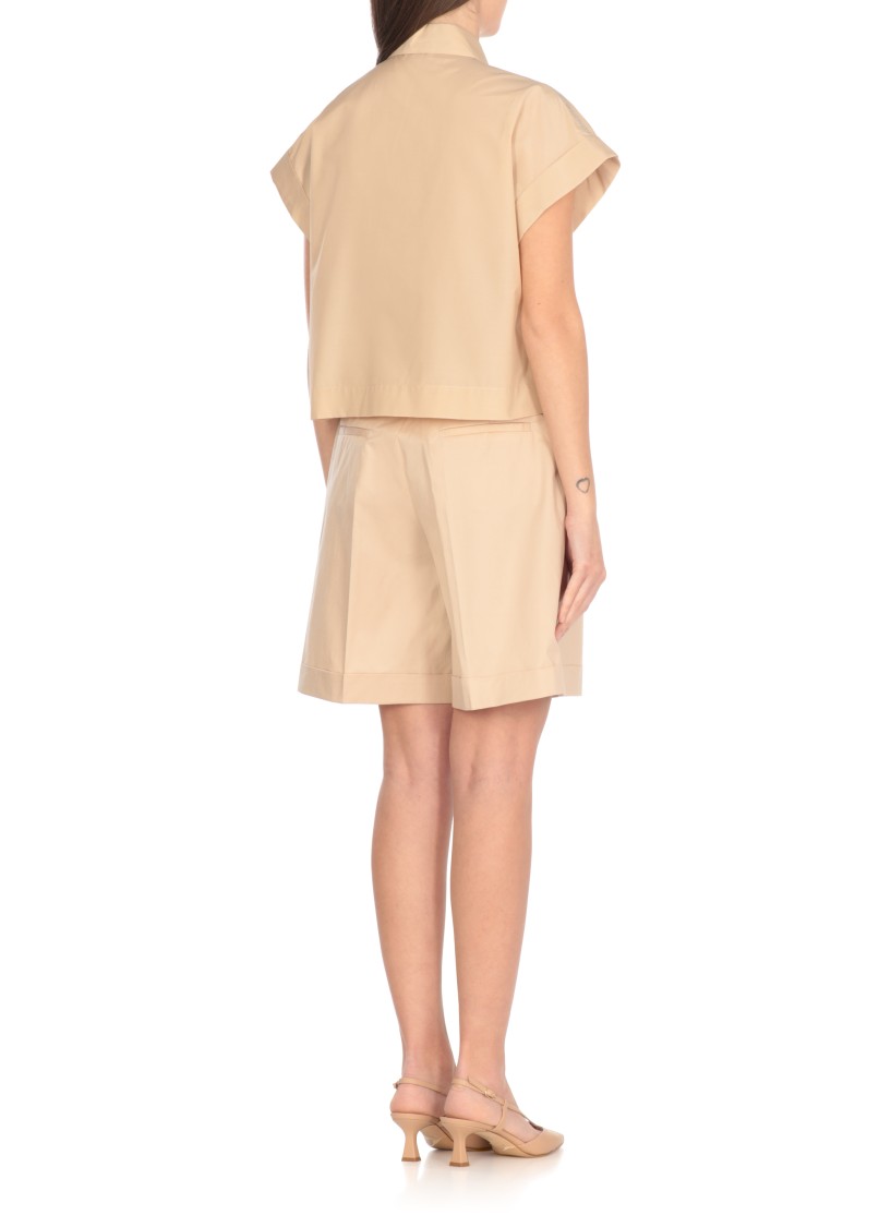 Shop Peserico Beige Cotton Blend Shirt In Neutrals