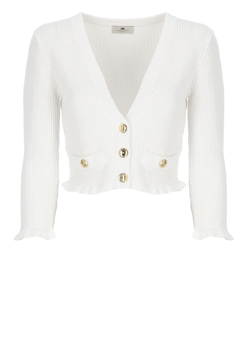 ELISABETTA FRANCHI ELISABETTA FRANCHI IVORY VISCOSE SWEATER