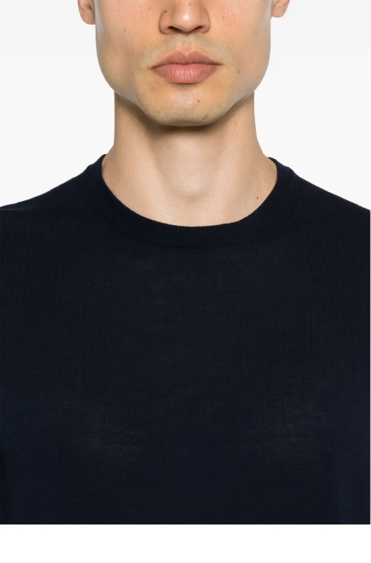 Shop Tagliatore Classic Crew Neck Black T-shirt With Timeless Design
